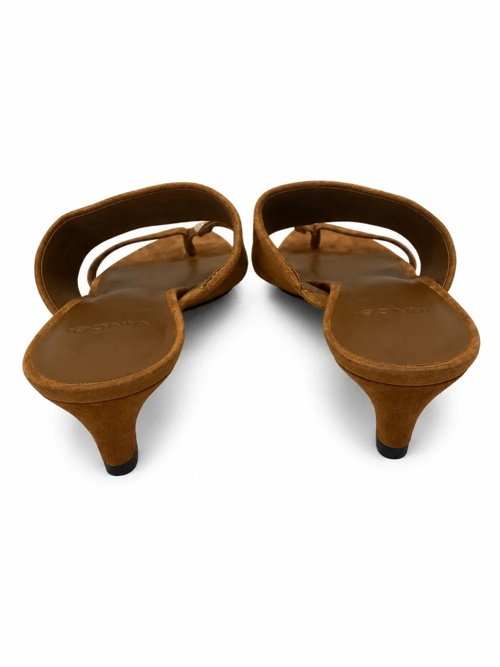 Vince Suzie Suede Heeled Sandals | Brown (Elmwood) | Size 6 | NWOB